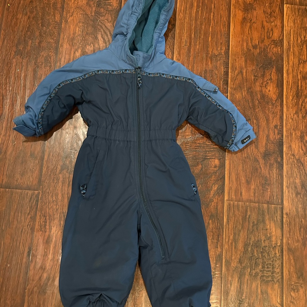 REMI Blue and Gray Hooded Snowsuit